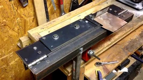 diy wooden sheet metal brake|homemade sheet metal press brake.